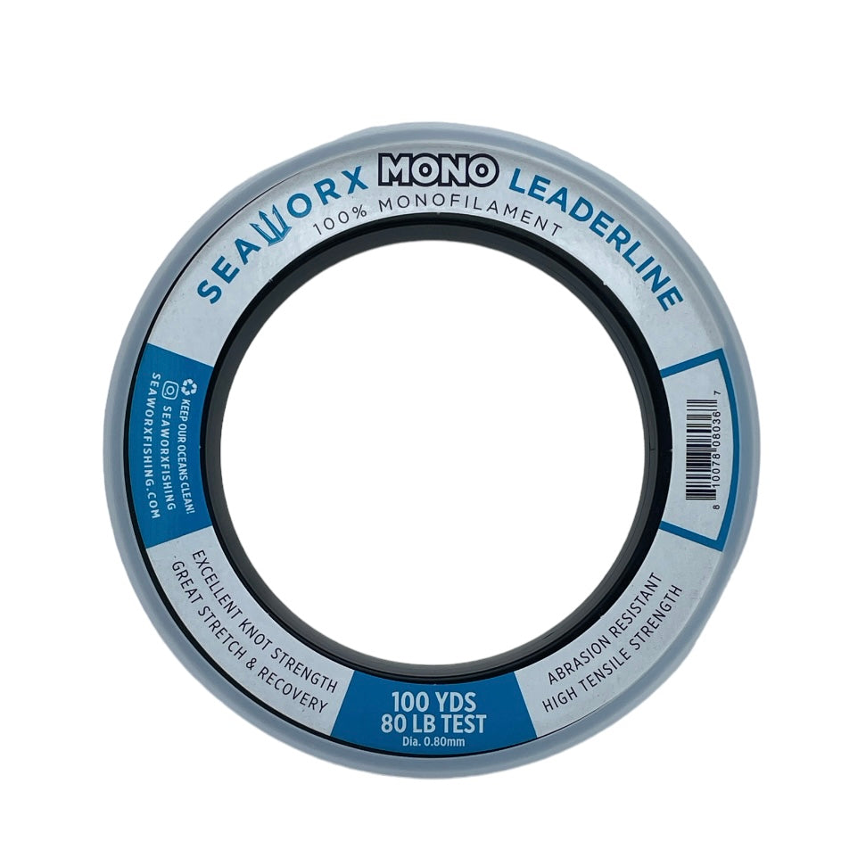 SEAWORX Fishing Monofilament Leader 80lb for Rig Making