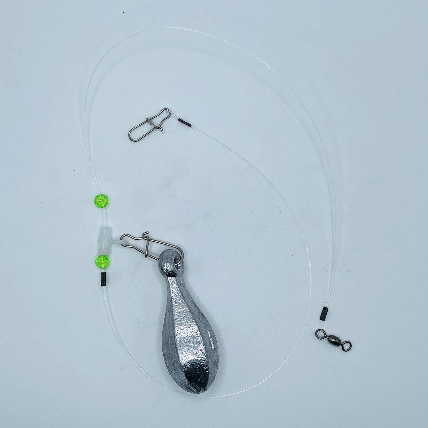 24" nylon slide Bait Rigs 2pk 30#-80# Fluorocarbon Fish Finder rigs