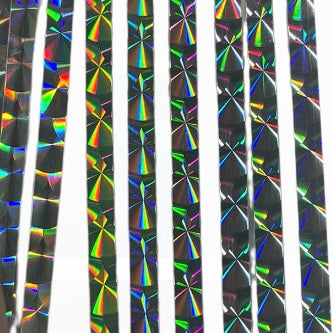 12" Heavy Mylar Holographic Skirts With Adhesive Stripe 1pk or 3pk Flash