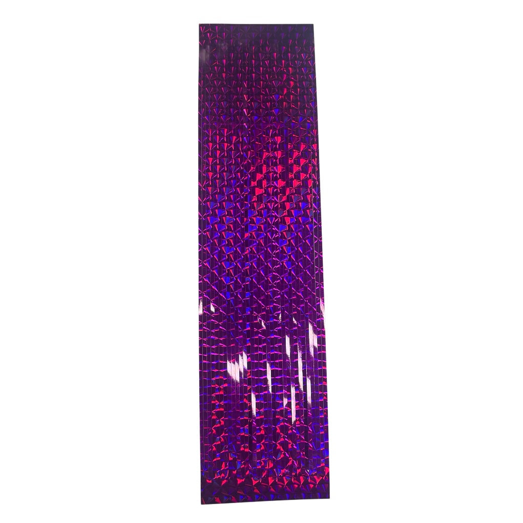 8" Heavy Mylar Holographic Skirts With Adhesive Stripe 3pc Flash