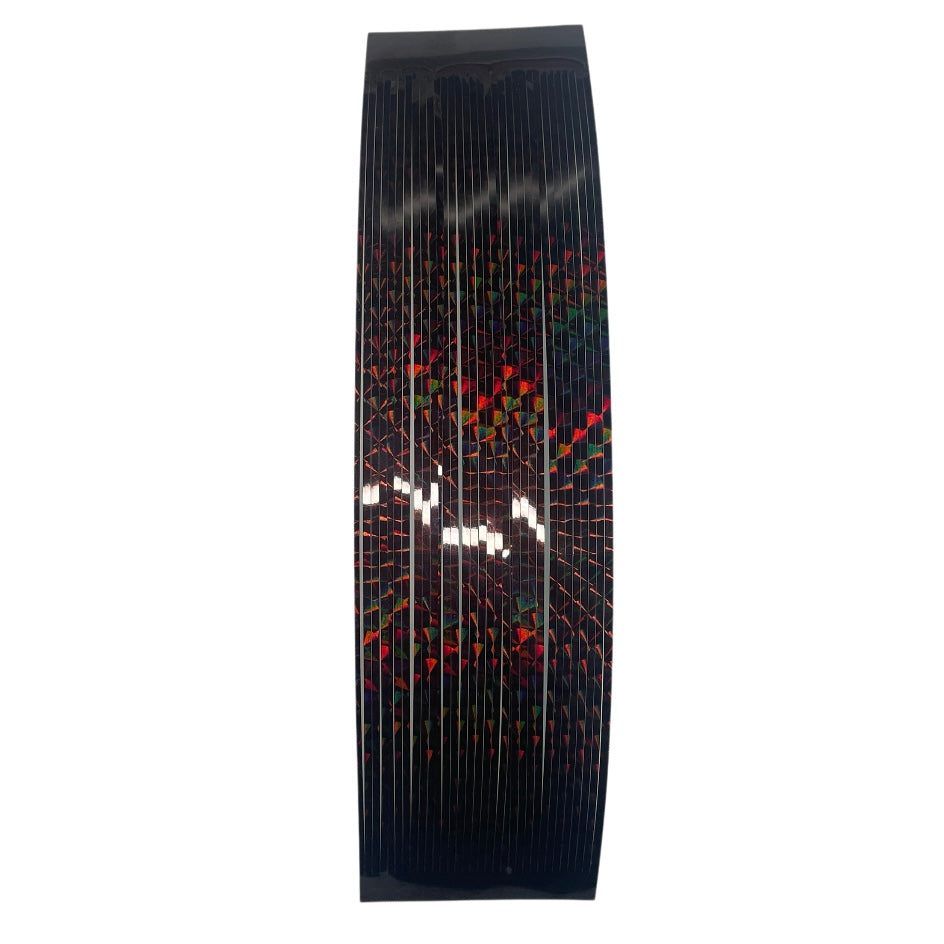 8" Heavy Mylar Holographic Skirts With Adhesive Stripe 3pc Flash