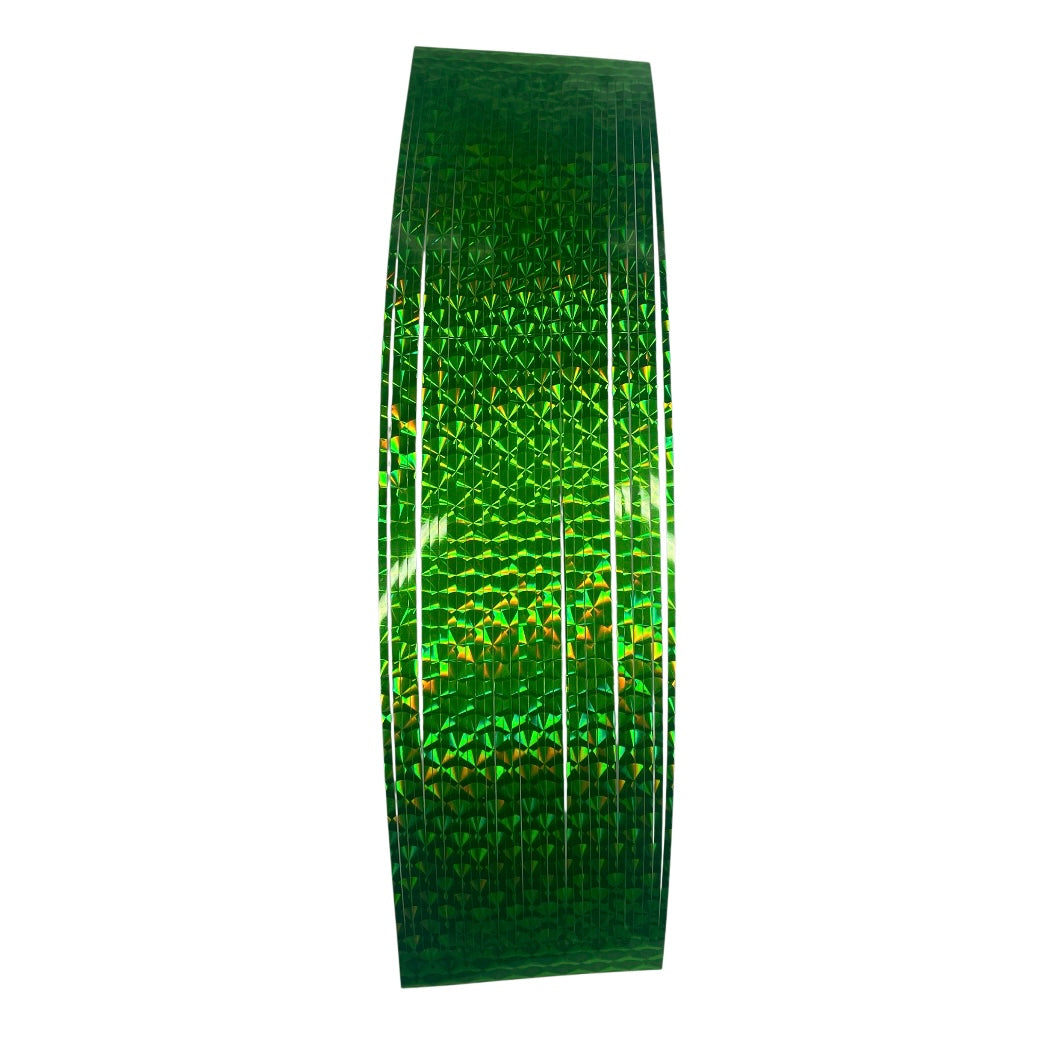 8" Heavy Mylar Holographic Skirts With Adhesive Stripe 3pc Flash
