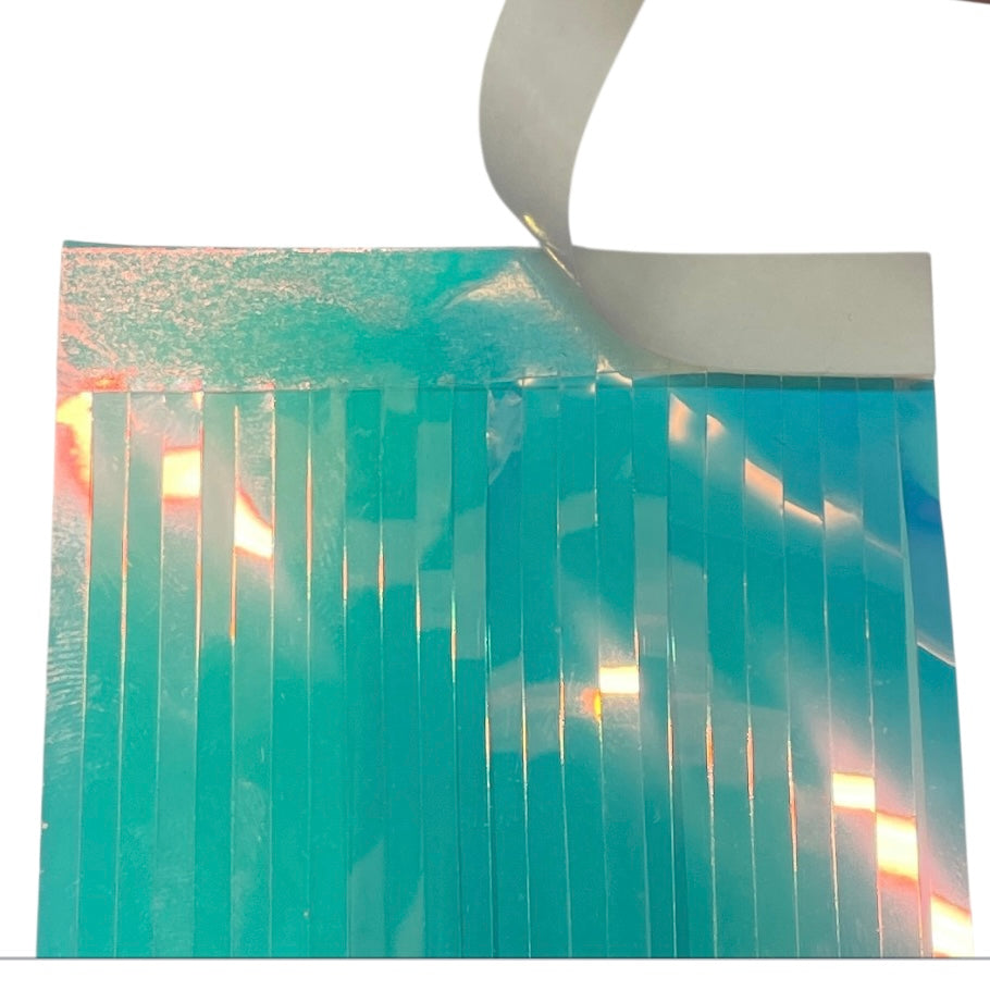 12" Heavy Mylar Holographic Skirts With Adhesive Stripe 1pk or 3pk Flash