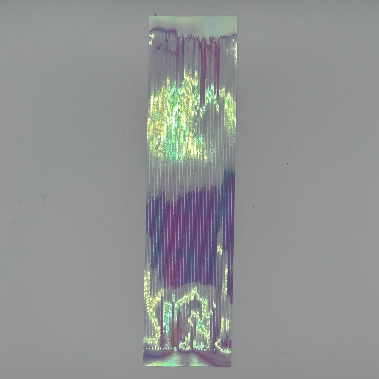 8" Heavy Mylar Holographic Skirts With Adhesive Stripe 3pc Flash