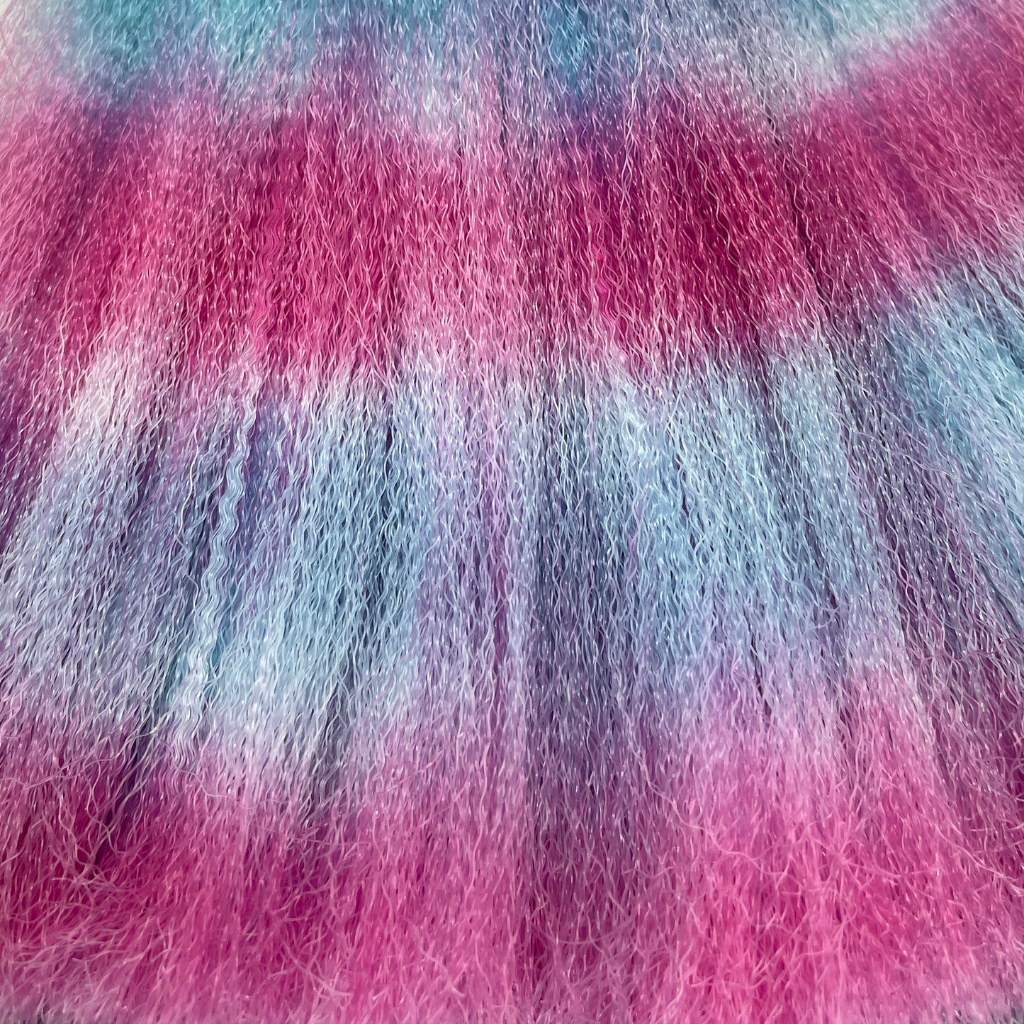 SPECIALTY DYED CRIMPED NYLON HAIR 8"