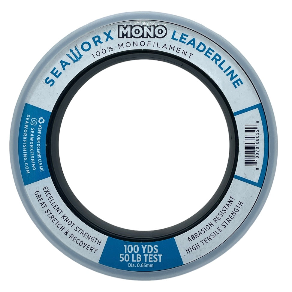 SEAWORX Fishing Monofilament Leader 50lb for Rig Making