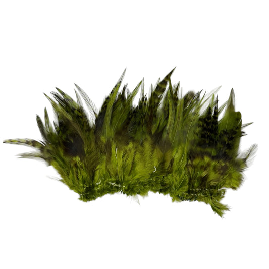 PREMIUM GRIZZLY SADDLE FEATHERS 4-6"