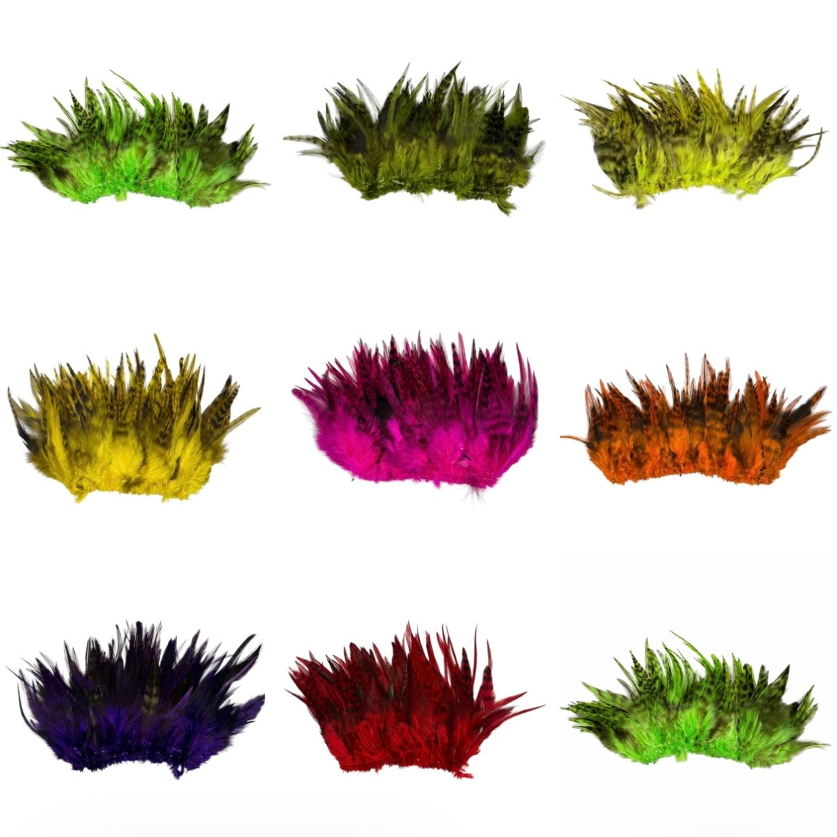 PREMIUM GRIZZLY SADDLE FEATHERS 4-6"