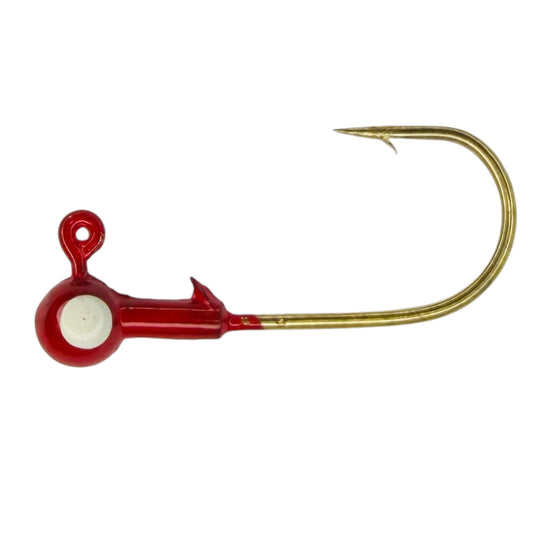 BULK BARBED BALL JIGS 2/0 2X STRONG HOOK 100PK
