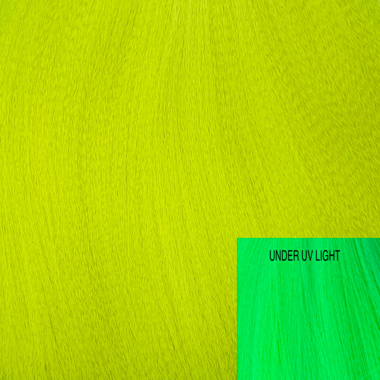NEON UV BLACKLIGHT DYED CRIMPED NYLON HAIR 8"
