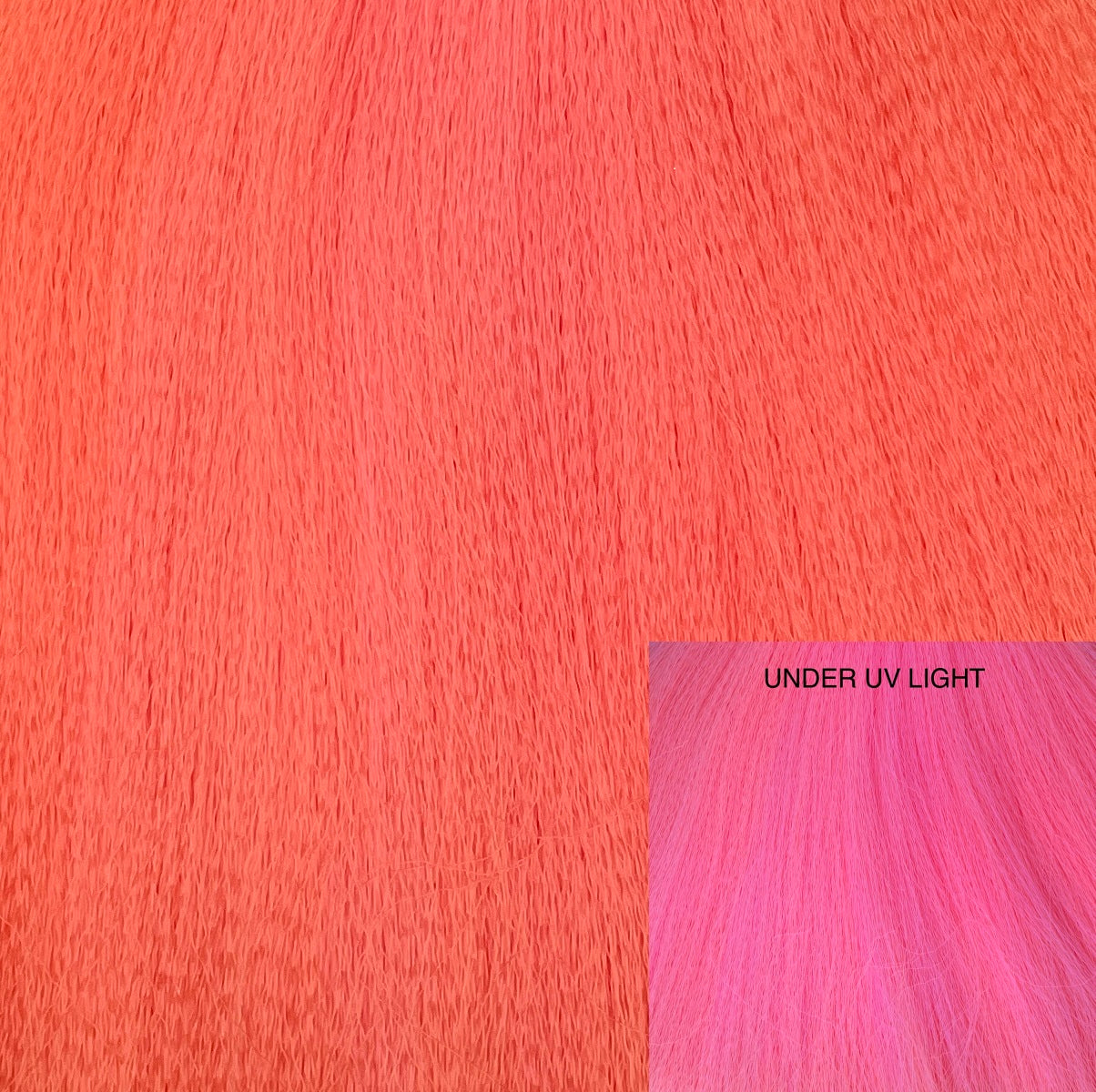 NEON UV BLACKLIGHT DYED CRIMPED NYLON HAIR 8"