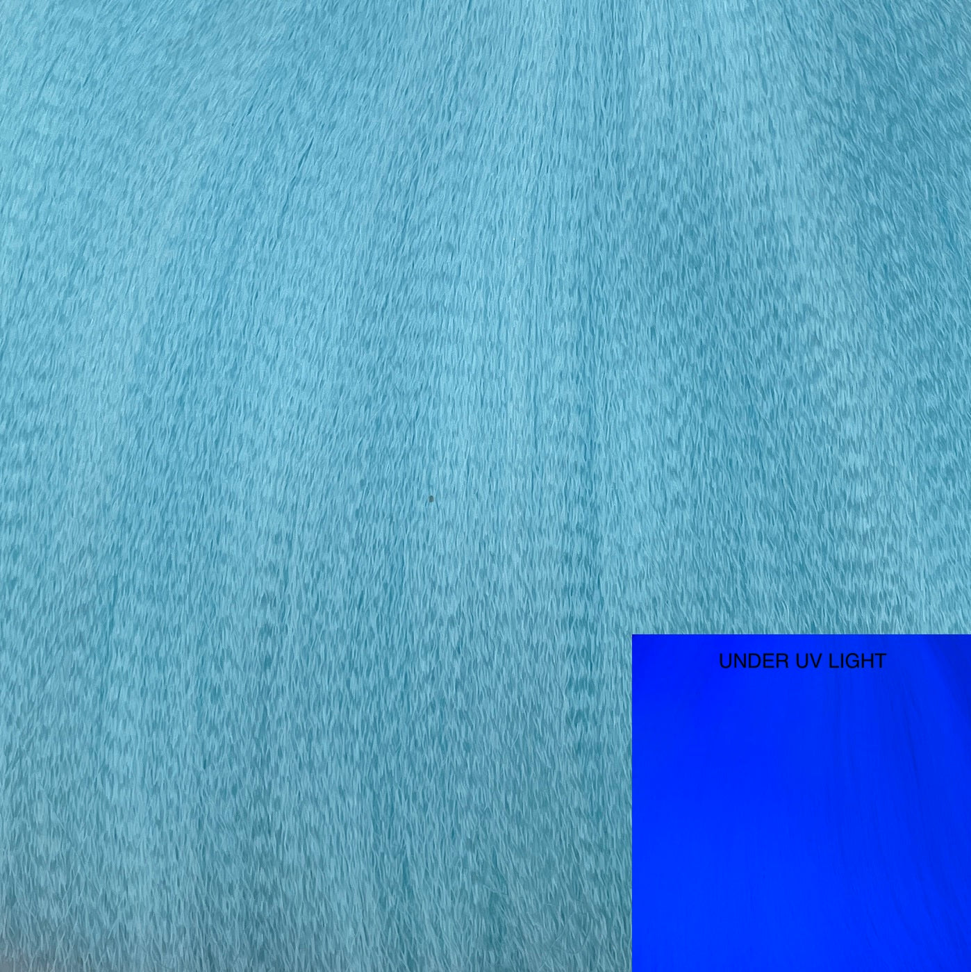NEON UV BLACKLIGHT DYED CRIMPED NYLON HAIR 8"