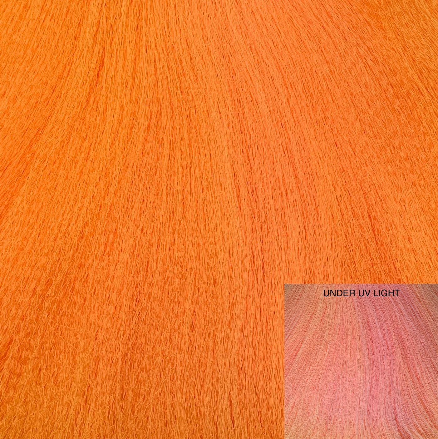 NEON UV BLACKLIGHT DYED CRIMPED NYLON HAIR 8"