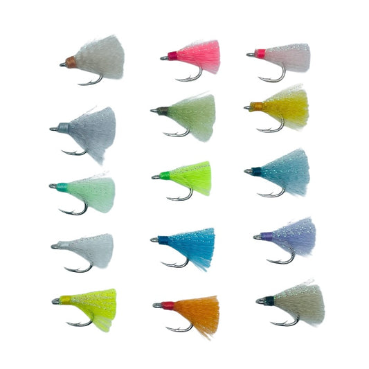 Premium Nylon Dyed Pompano Teasers #2 nickel hook 2pk to 25pk