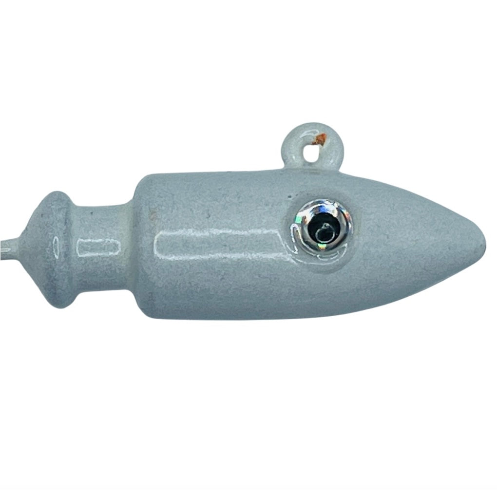 WHITE Feathered Cobia Jig 8/0 hook