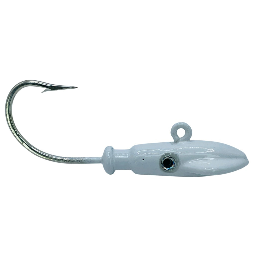 WHITE Feathered Cobia Jig 8/0 hook