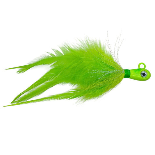 Crazy Green Feathered Cobia Jig 8/0 hook