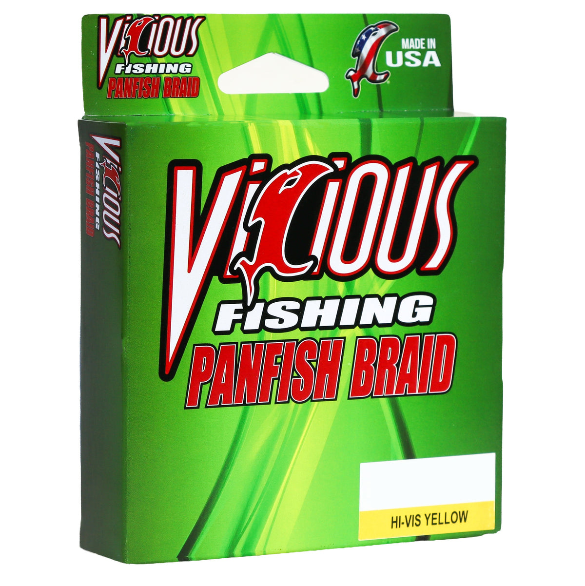 Vicious Panfish Hi-Vis Yellow Braid - 7 Lb Test