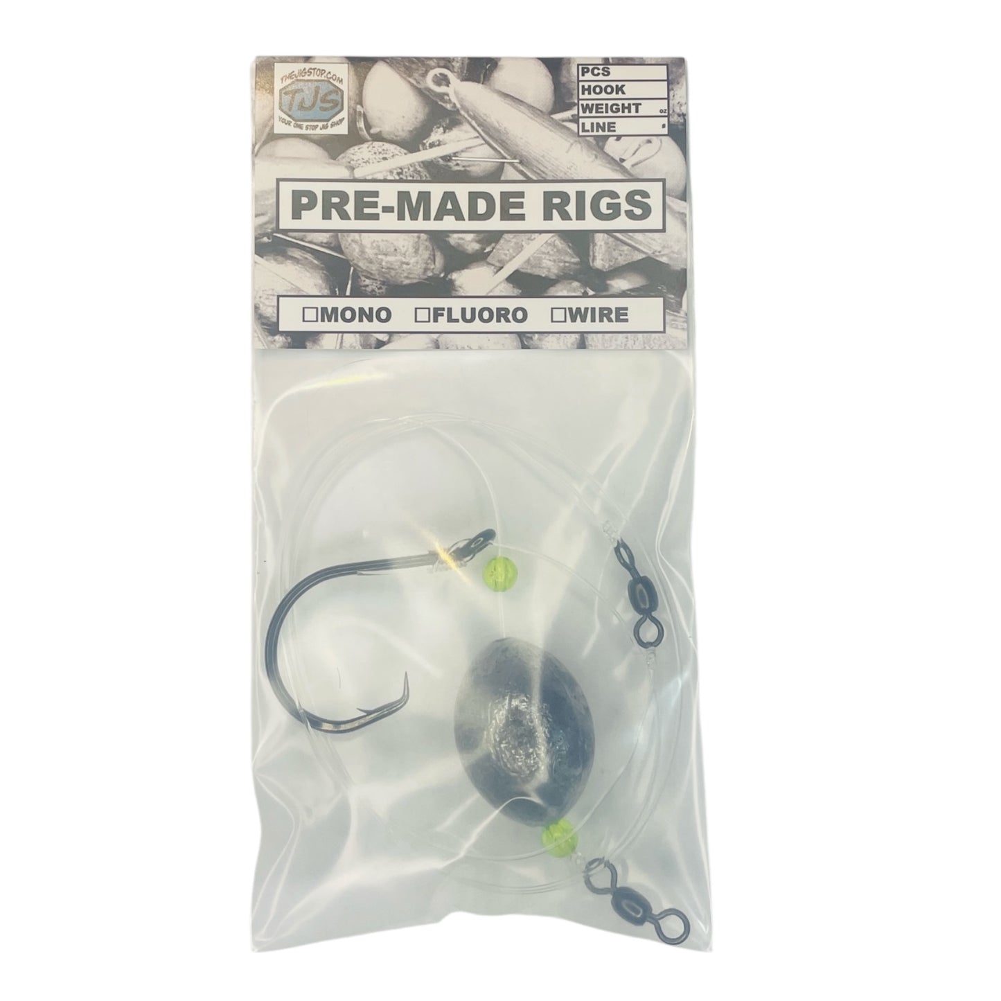 INLET RIG 60-80# CIRCLE HOOK RIG  1/2oz -4oz JUPITER RIG