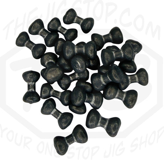 24pk LEAD DUMBBELL EYES FOR FLY TYING 1/200oz - 1/10oz