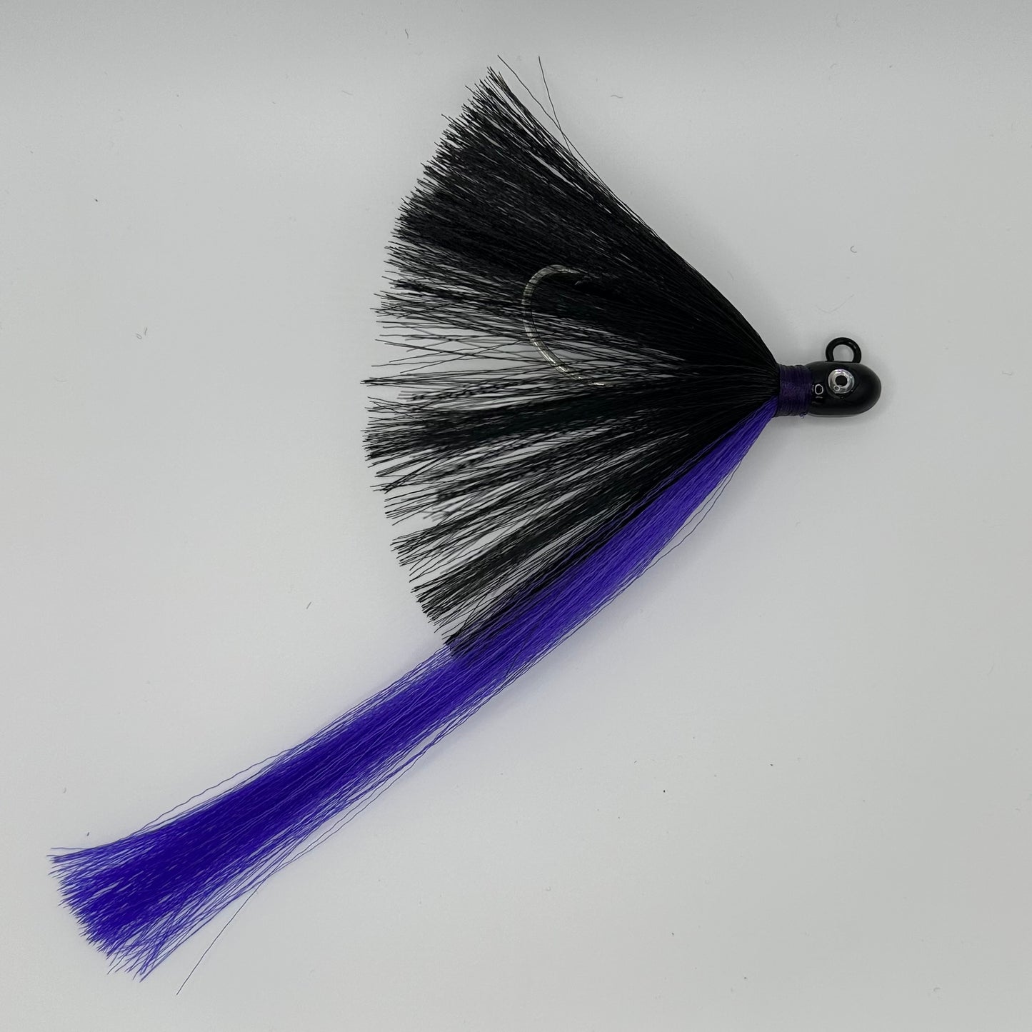 "BLACK N PURPLE" Big Flair Hawk Jig Snook Tarpon Redfish Striper