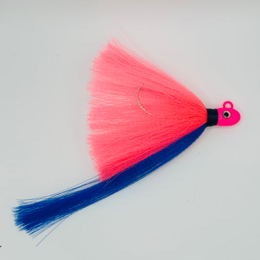 "PINK N BLUE" Big Flair Hawk Jig Snook Tarpon Redfish Striper