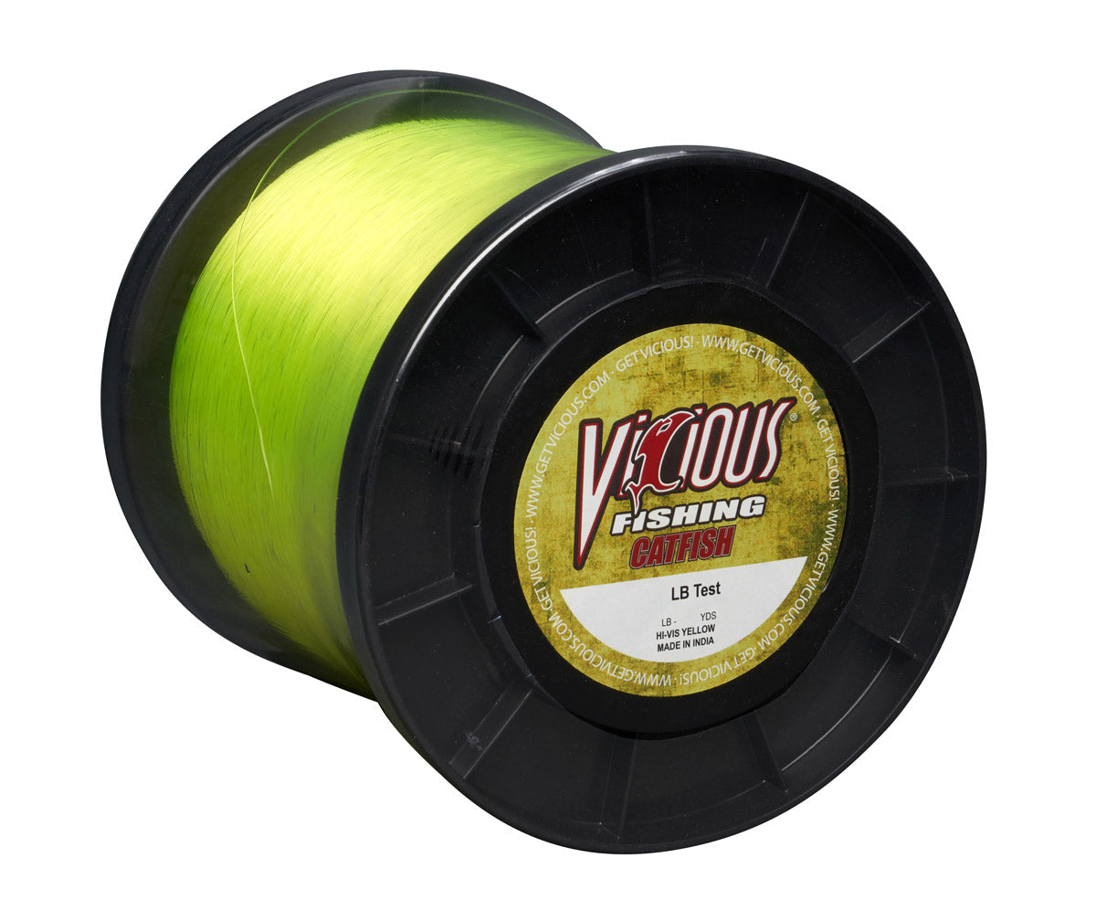 Vicious Catfish Hi-Vis Yellow Mono - 20 Lb Test