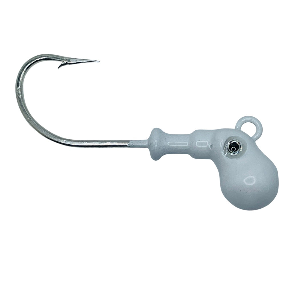 WHITE Feathered Cobia Jig 8/0 hook